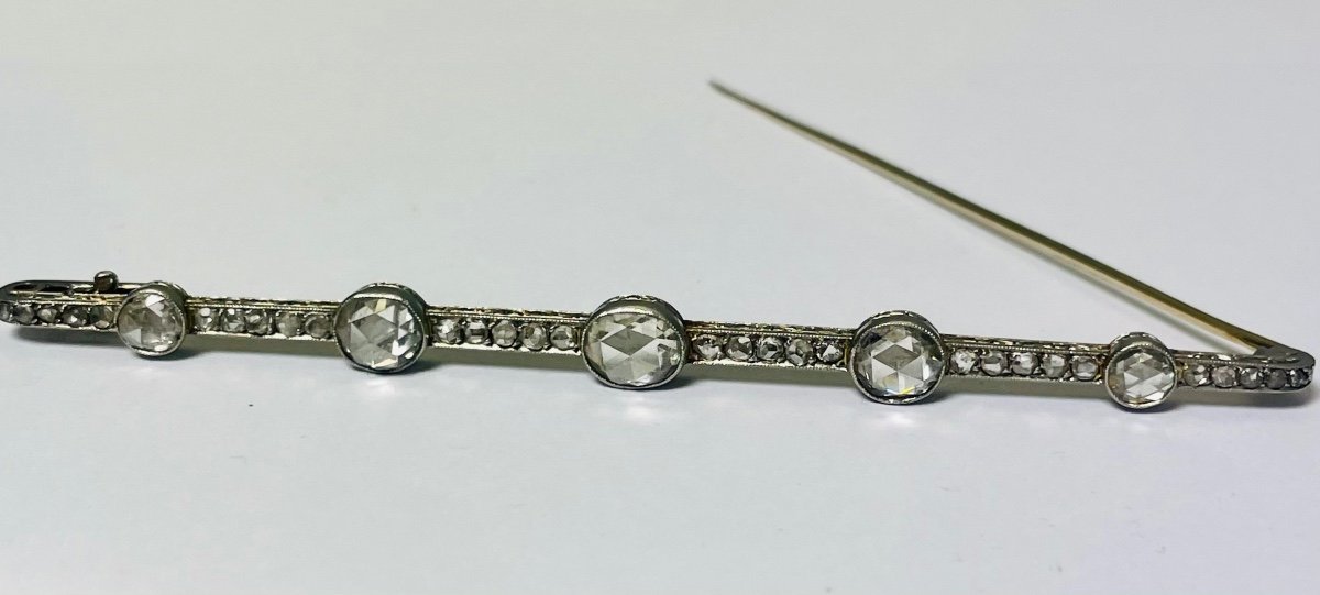 Art Nouveau Diamond Brooch