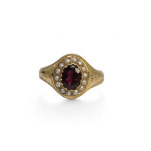 Pearl And Garnet Ring 1910.