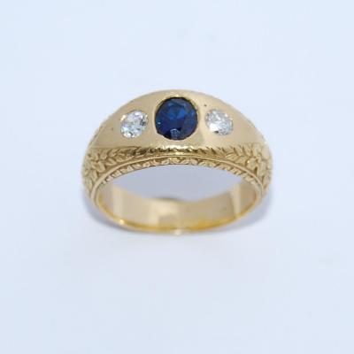 Sapphire And Diamond Ring.