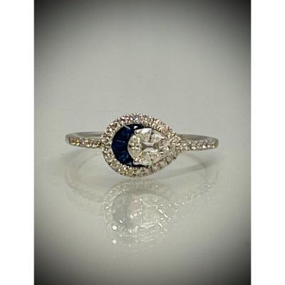 Sapphires And Diamonds Ring.