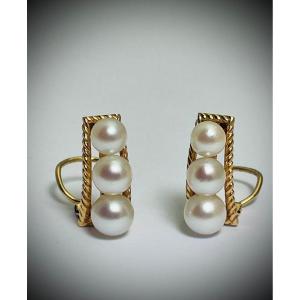 Clips d'Oreilles Perles