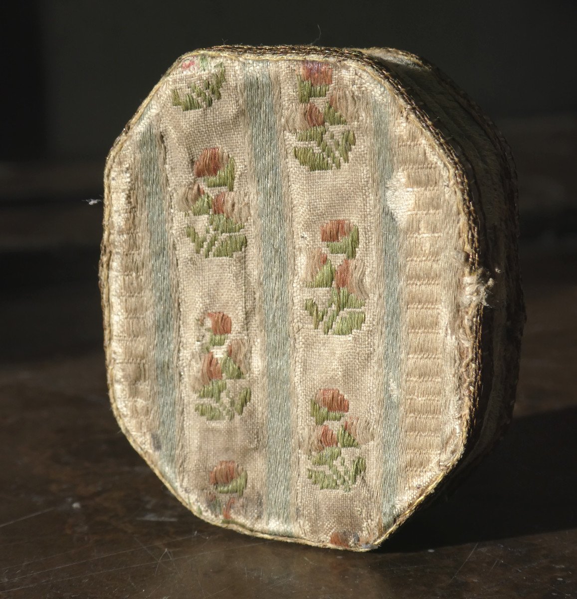 18th Century Travel Reliquary, Louis XVI Silk, Paperolle 1770, France Curiosity-photo-2