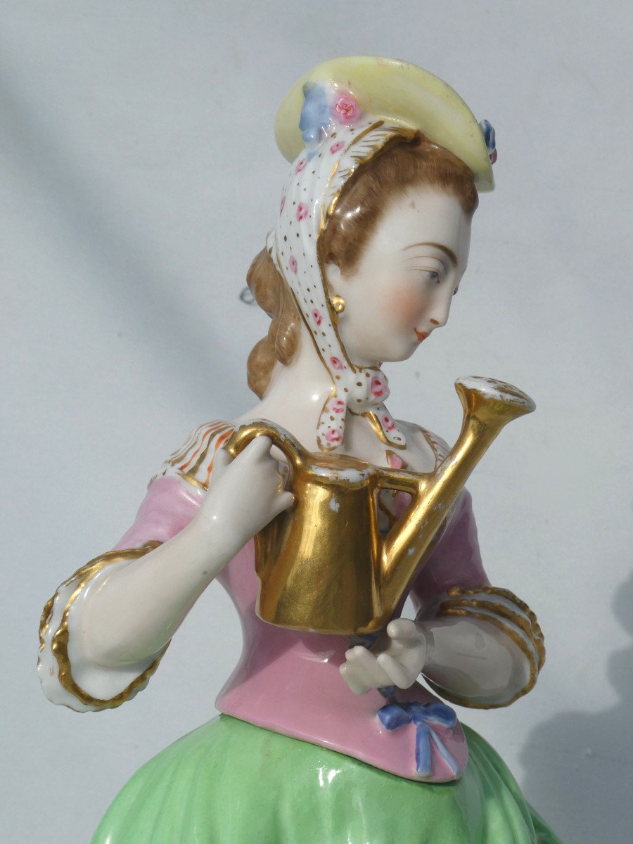 Large Tisaniere Night Light In Paris Porcelain, La Belle Jardiniere Jacob Petit Nineteenth 1830-photo-1