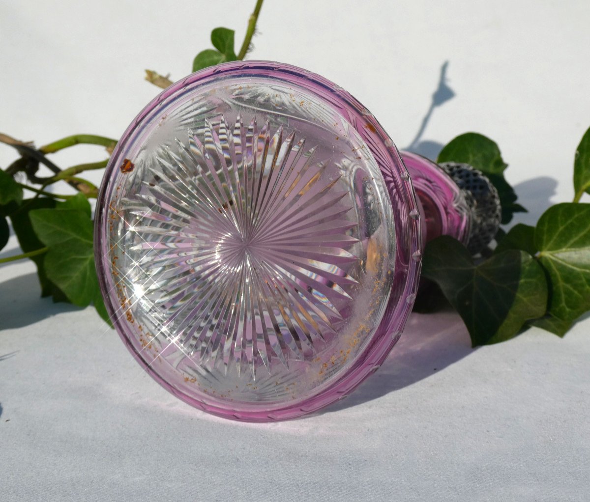 Lampe Berger In Saint Louis Crystal And Sterling Silver, Keller, Amethyst Color, Perfume Of Home-photo-2