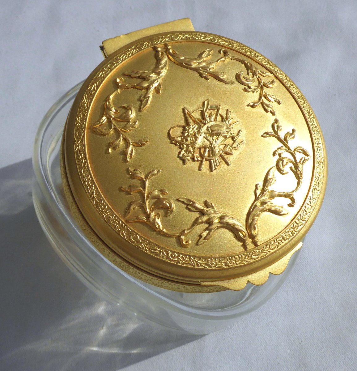 Nineteenth Jewelry Box In Crystal & Gilt Bronze, 1900 Louis XVI Style, Box / Case-photo-5