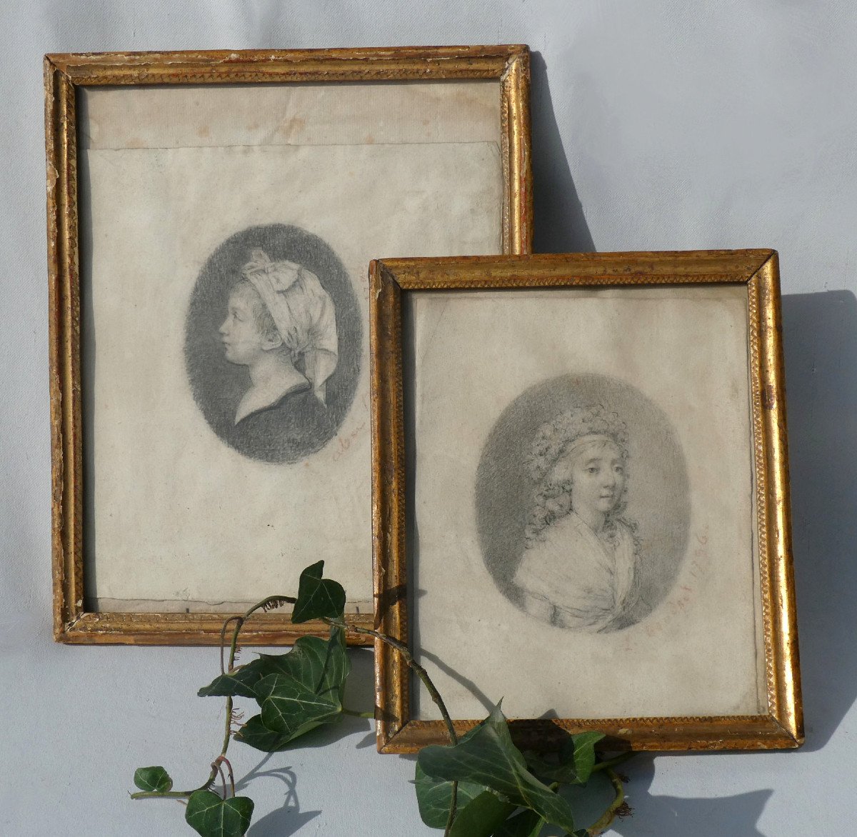 Portrait époque XVIIIe Siecle , Madame Royale Fille De Marie Antoinette & Louis XVI , Signé -photo-4