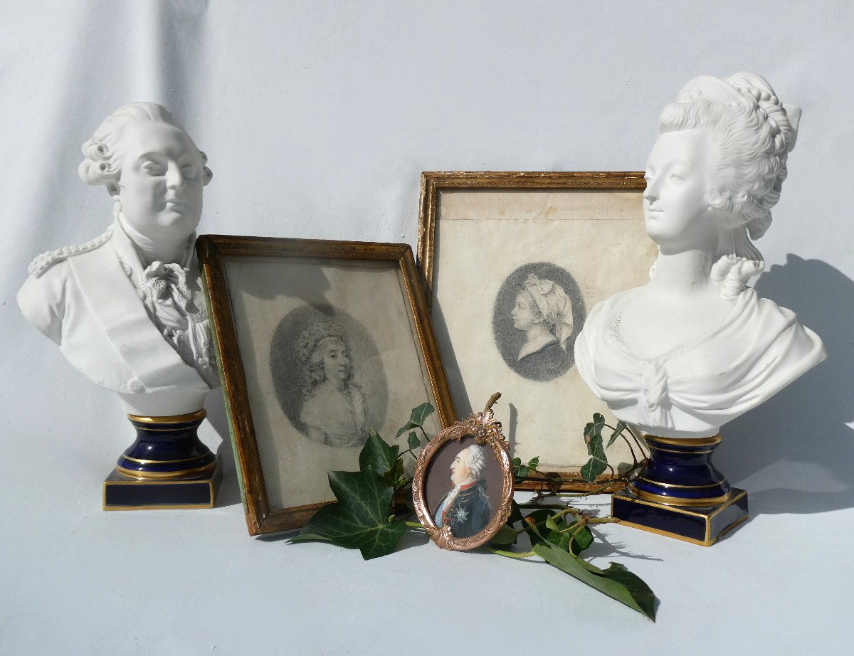 Portrait &eacute;poque XVIIIe Siecle , Madame Royale Fille De Marie Antoinette &amp; Louis XVI , Sign&eacute; -photo-1
