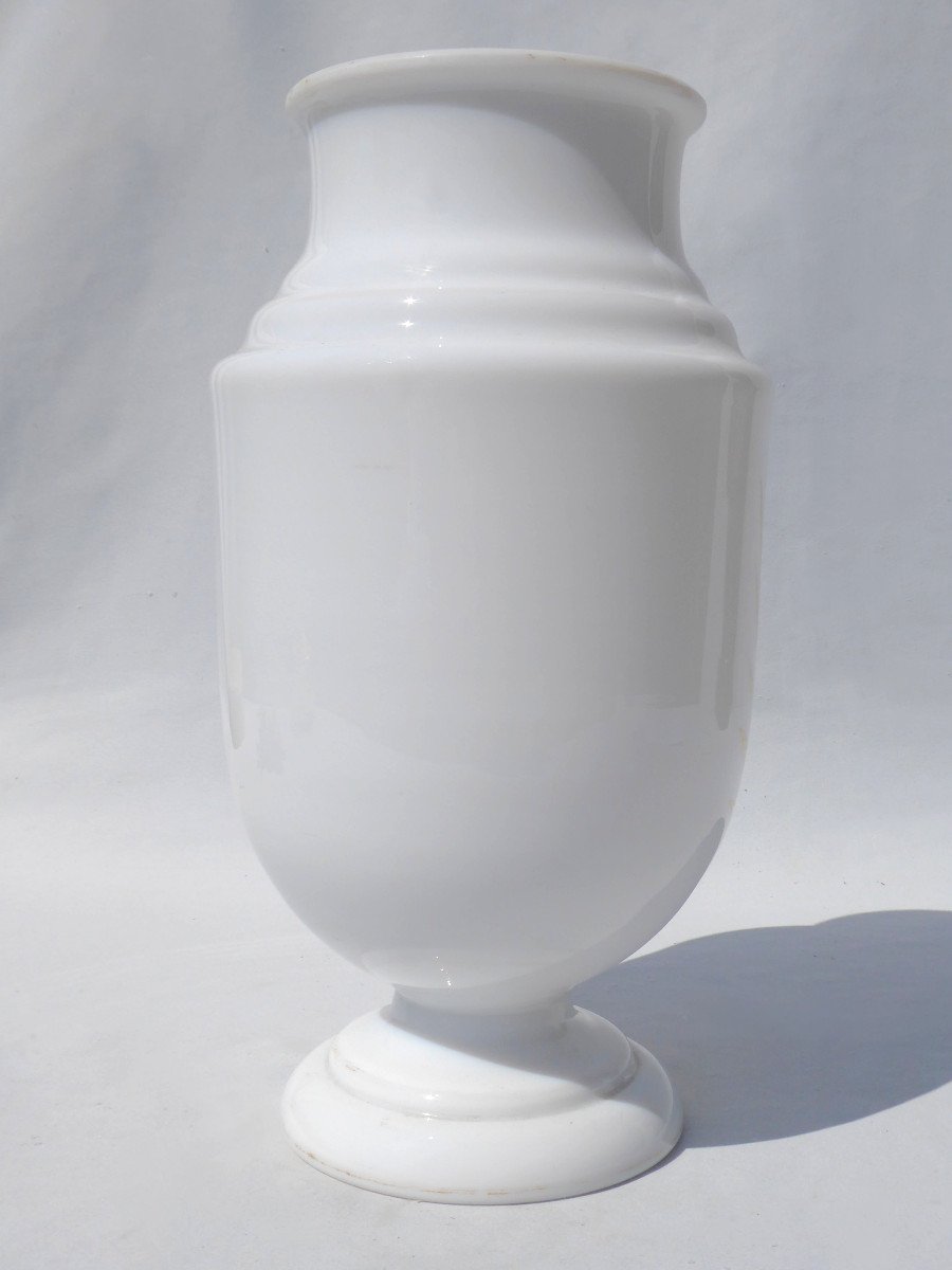 Vase d'Autel En Opaline , Décor De Tiare / Crosse Et Croix Papale XIXe Napoleon III Cathedrale-photo-5