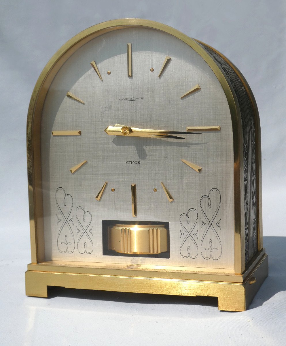 Pendule Perpetuelle Atmos Borne Maison Jaefer Lecoultre , Style Art Deco , Pendulette En Boite-photo-2