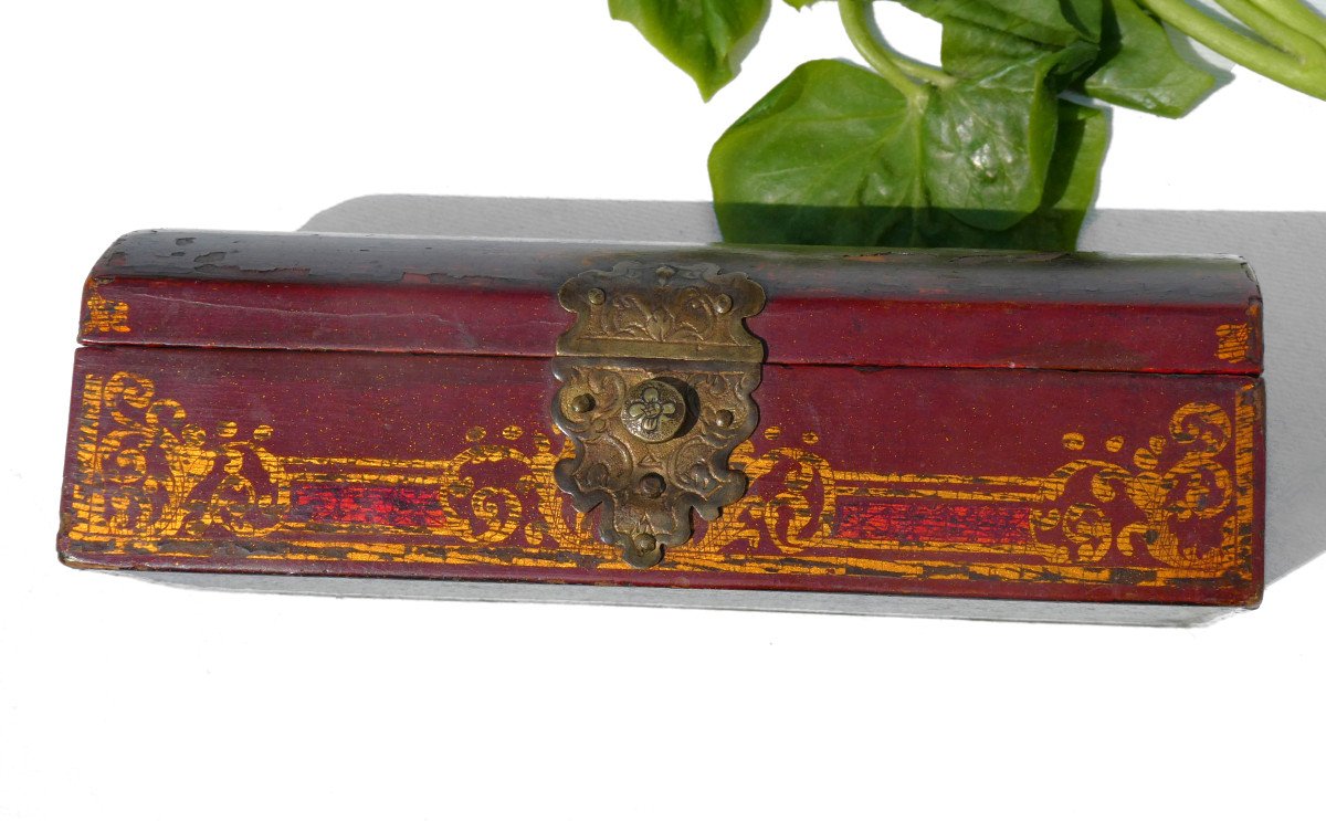 18th Century Needle Box, Toiletry Box, European Lacquer Sang De Boeuf, Fashion-photo-2