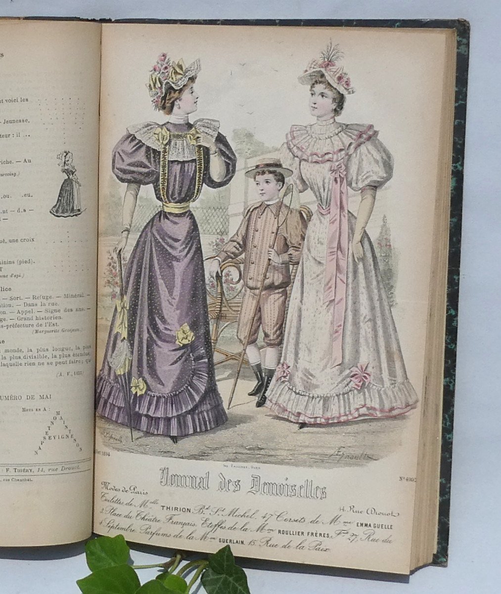 Journal Des Demoiselles Livre Relié De Gravures De Mode Colorisées Belle Epoque XIXe 1894-photo-4