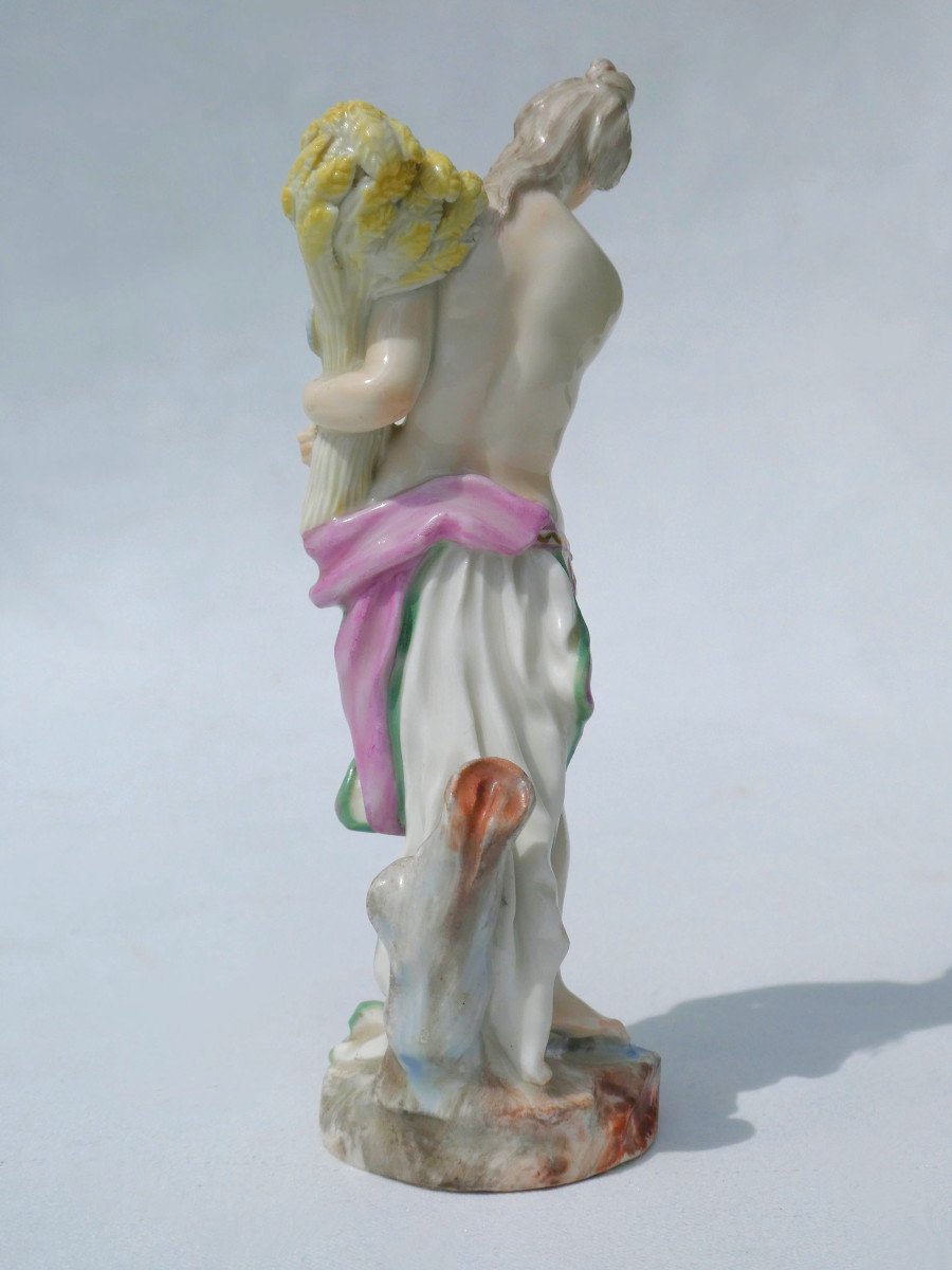 Mythological Subject In German Porcelain 18th Century Style, Meissen 19th Century, Ceres Demeter, Goddess-photo-3