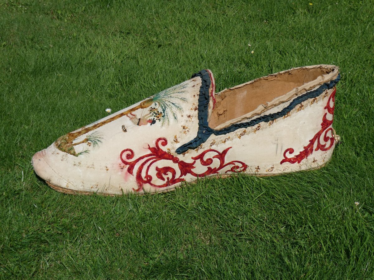 Very Beautiful Store Sign Period 1820, Fashion, 19th Century Shoes, Shoemaker, Embroidery-photo-3