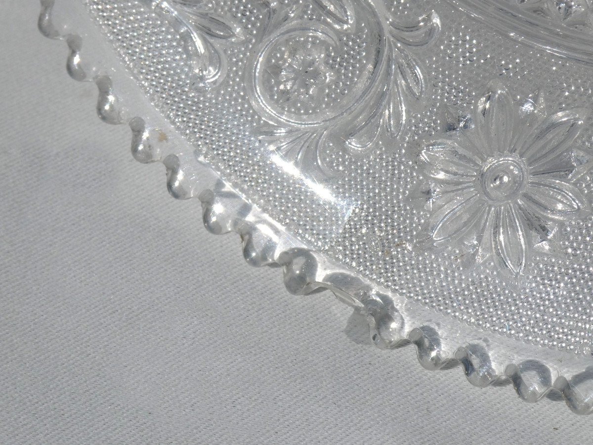 Pair Of Baccarat Crystal Compote Bowls Model Arabesques Nineteenth Napoleon III Mounted Plate-photo-6