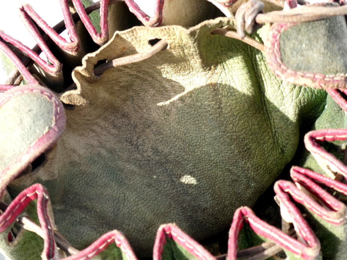 Bourse &agrave; Jeux / Jetons En Cuir , &eacute;poque XVIIIe Siecle , Aumoniere , Reticule -photo-1