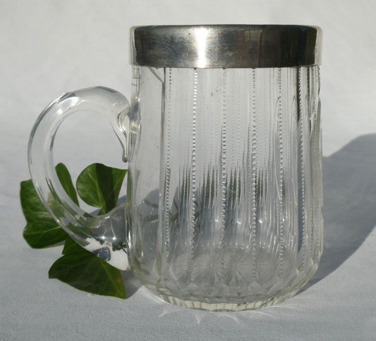 Chope à Biere Verre De Curiste XIXe , 1909 , Monogramme-photo-2