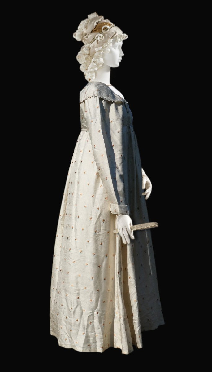 Late 18th Century Dress, Marvelous Directoire Period, Silk Costume, Empire Waist 1790 1800