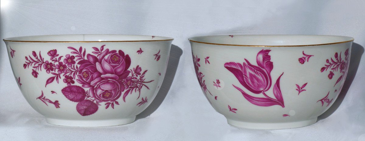 Large Meissen Porcelain Bowl / Salad Bowl Circa 1730, Floral Rose Decor, Kakiemon-photo-5