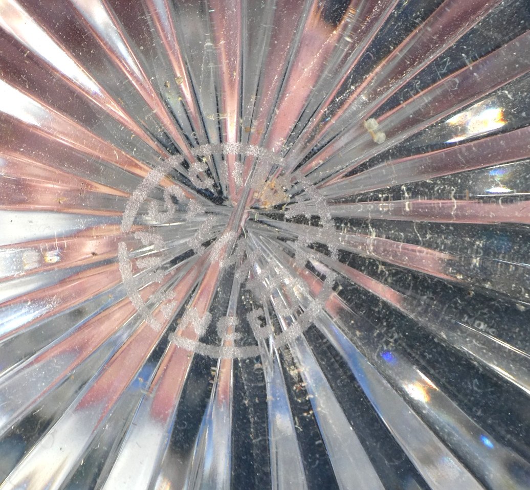 Carafe à Eau En Cristal De Saint Louis , Modele Tommy / Trianon , Pointes De Diamants Broc-photo-4