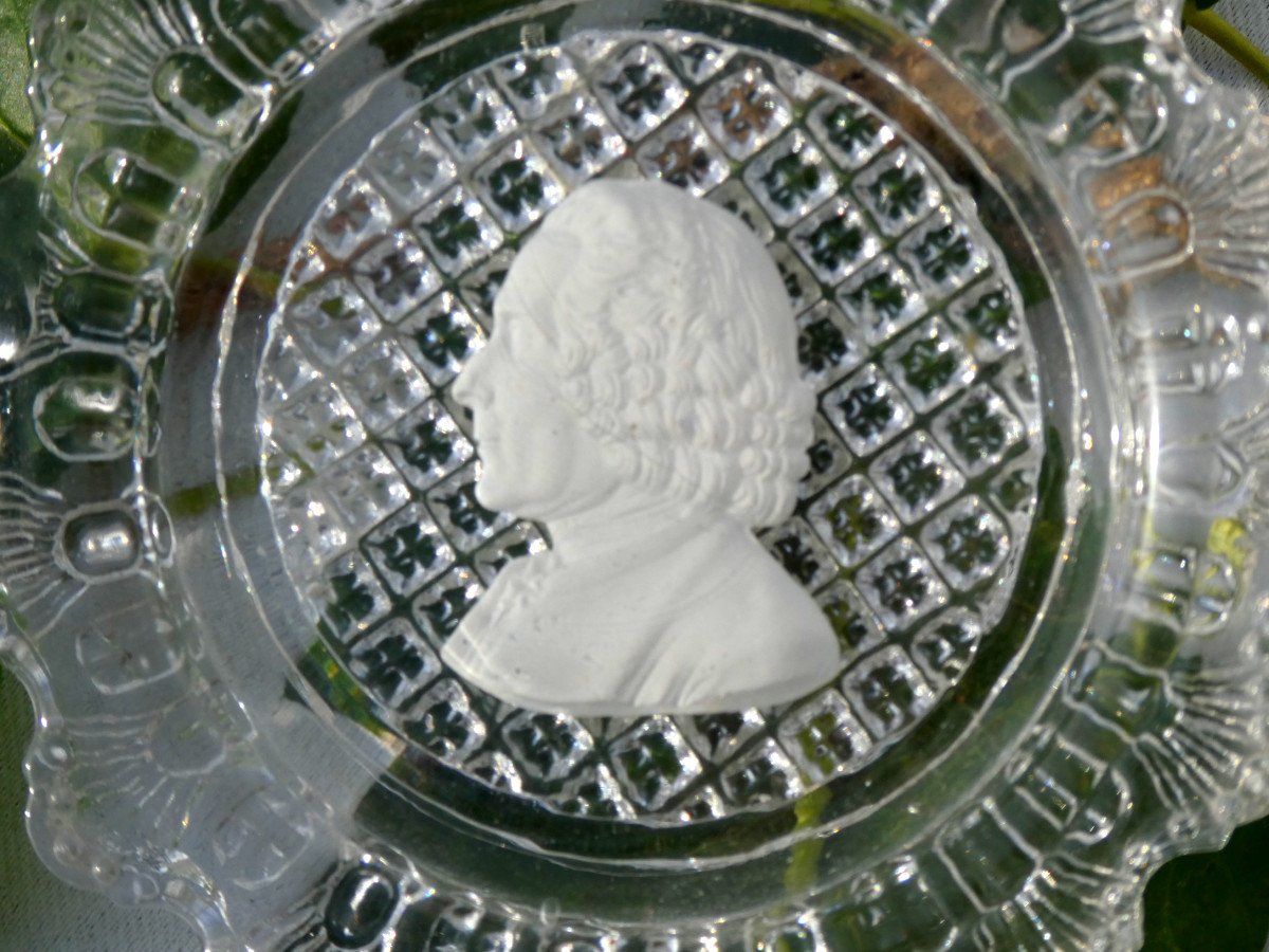 Profil De Jean Jacques Rousseau , Cristallo Cérame Baccarat XIXe , Medaillon XIXe , Charles X-photo-2