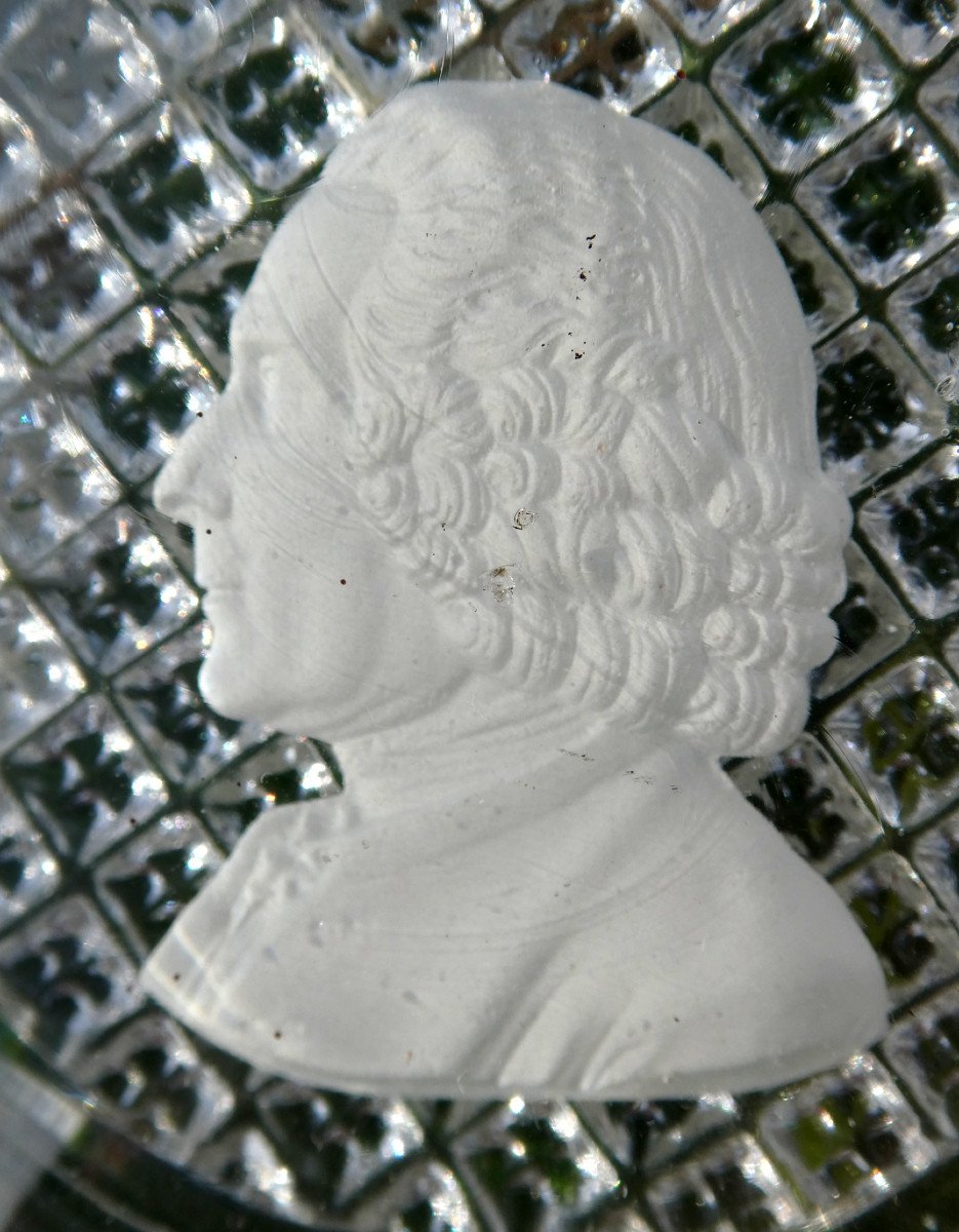 Profil De Jean Jacques Rousseau , Cristallo Cérame Baccarat XIXe , Medaillon XIXe , Charles X-photo-3