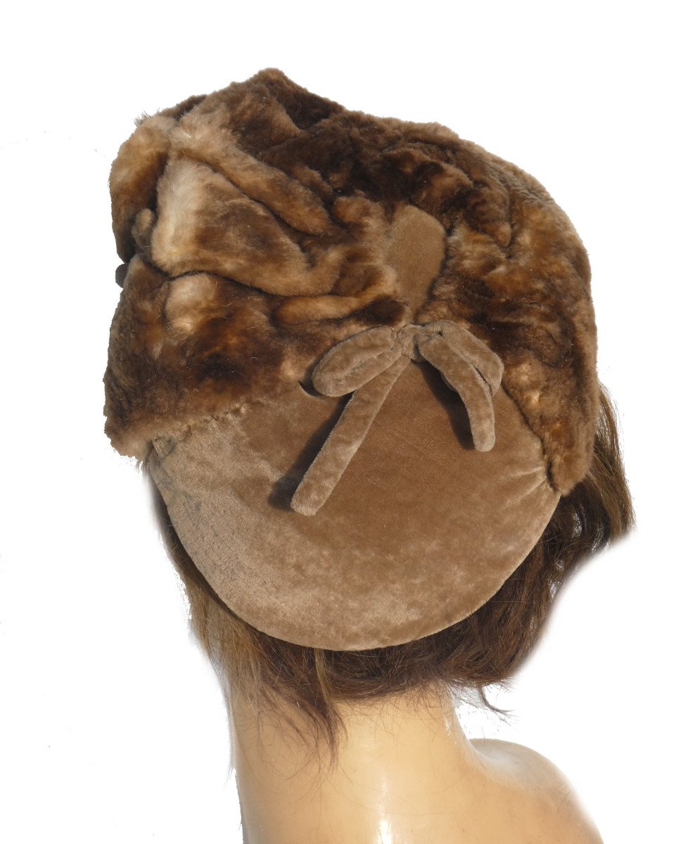 Hat 1930/1940, Jacques Heim Fur, Fashion, Toque, Hat Pin, Haute Couture-photo-4