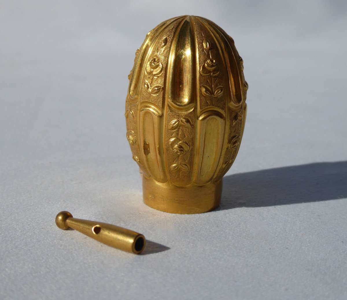 Umbrella Handle Box, Whale Tips, Pomponne Style 1900 Nineteenth Jewel Cane Pommeau-photo-2