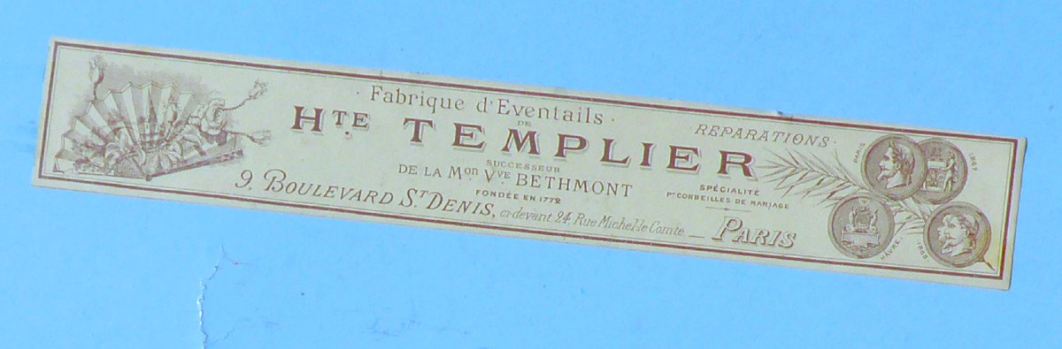 Grand éventail De Bal En Plumes d'Autruche & écaille De Tortue Eventail XIXe Paris Templier-photo-1