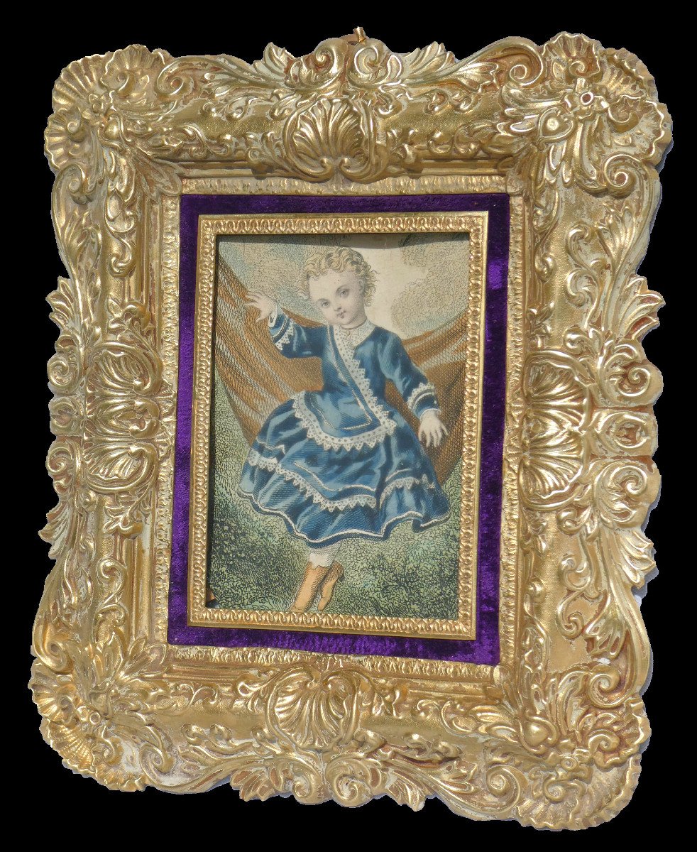 Napoleon III Period Framing, 19th Century Photo Frame, Pomponne, Second Empire Style 