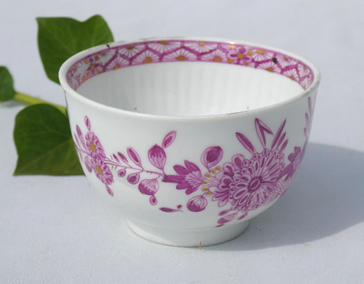 Pochon / Tea Bowl In Meissen Porcelain, Manganese Background, Kakiemon 18th Century-photo-4