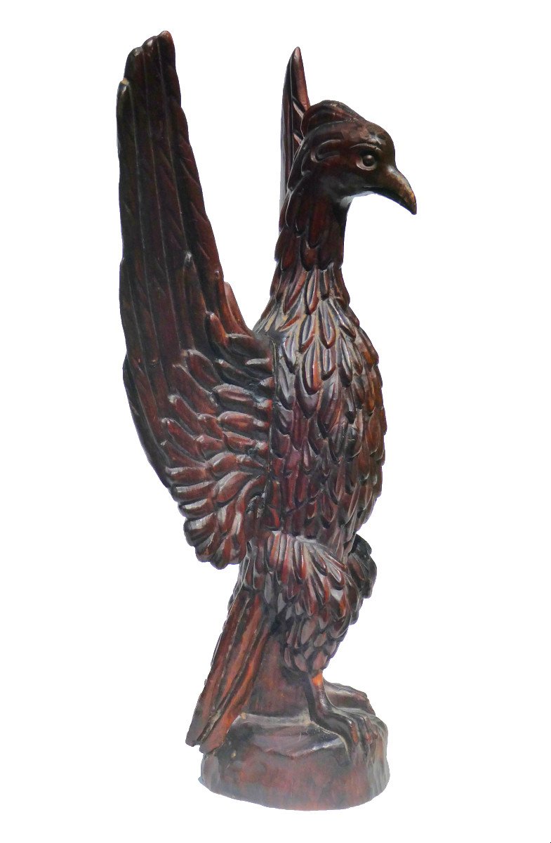 Religious Sculpture In Walnut Holy Spirit 19th Century, Dove Napoleon III Period, Church Object-photo-2