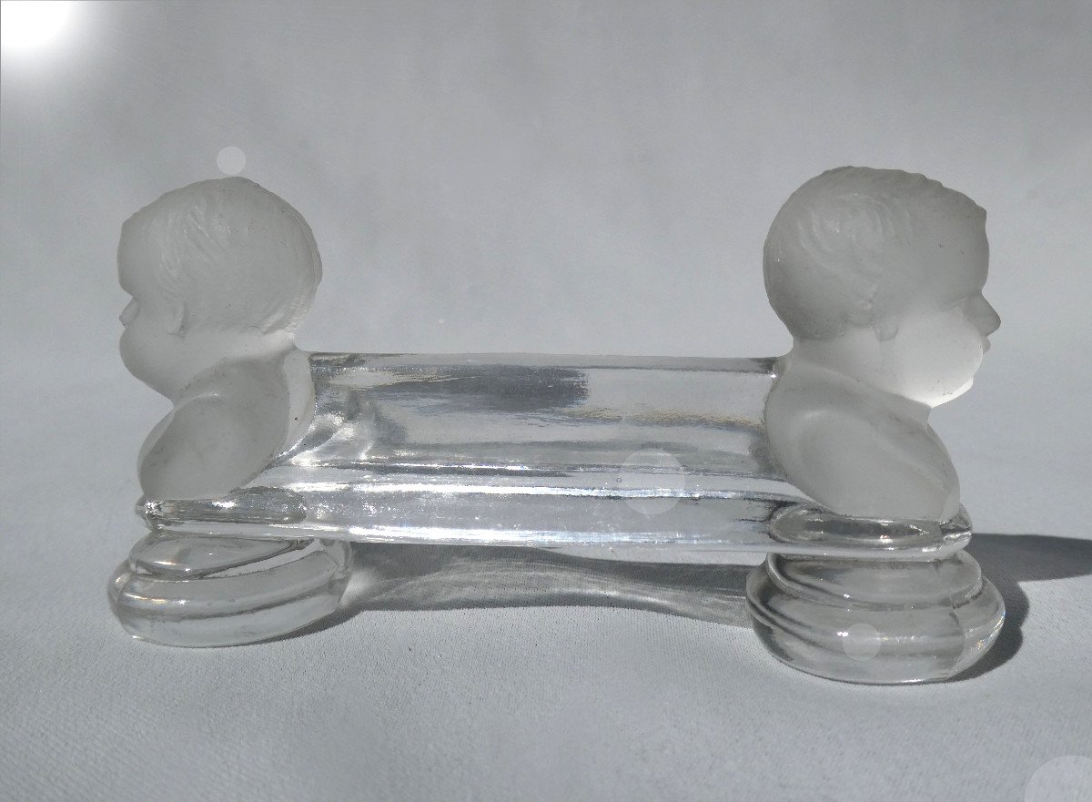Serie De 12 Porte Couteaux En Cristal De Baccarat , Roi De Rome / Enfant De Houdon , XIXe -photo-2