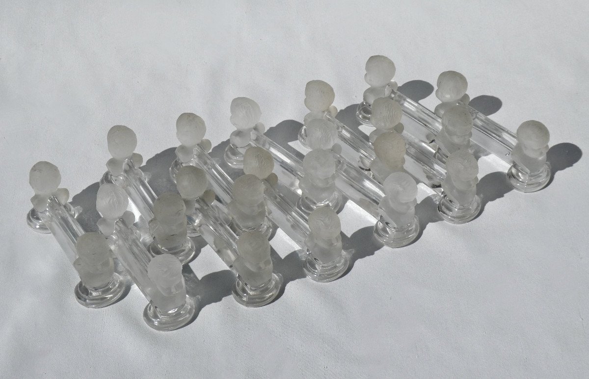 Serie De 12 Porte Couteaux En Cristal De Baccarat , Roi De Rome / Enfant De Houdon , XIXe -photo-4