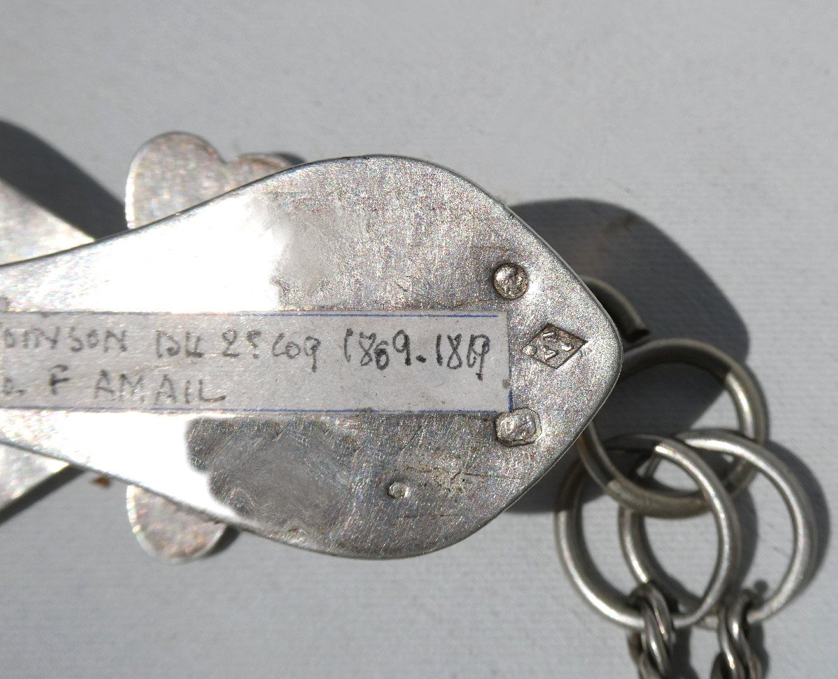 Clavier Chatelaine En Argent Massif , Surcin , Vendée , Poinçon 2nd Coq XVIIIe , bucher-photo-4