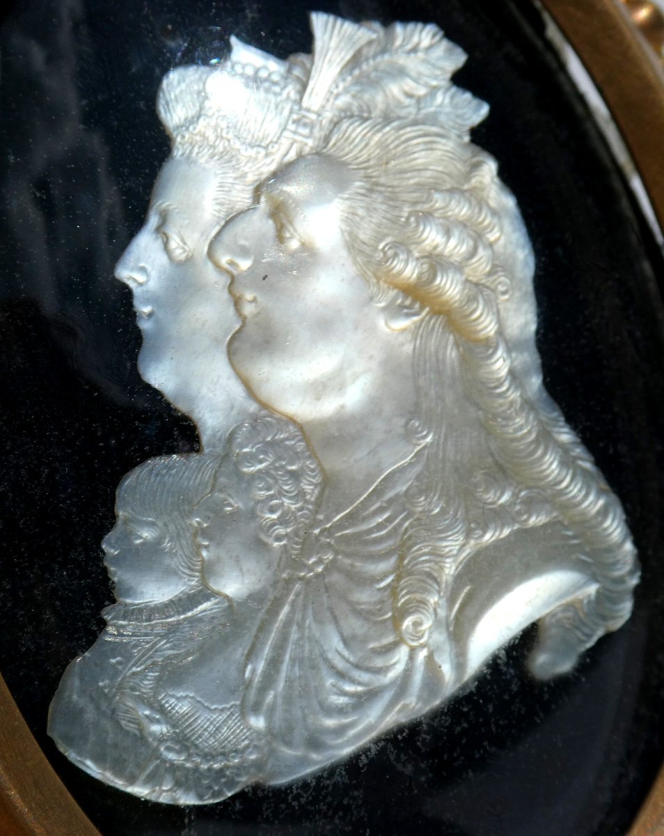Souvenir Historique Profil En Nacre De La Famille Royale , Marie Antoinette Louis XVI , XVIIIe-photo-4
