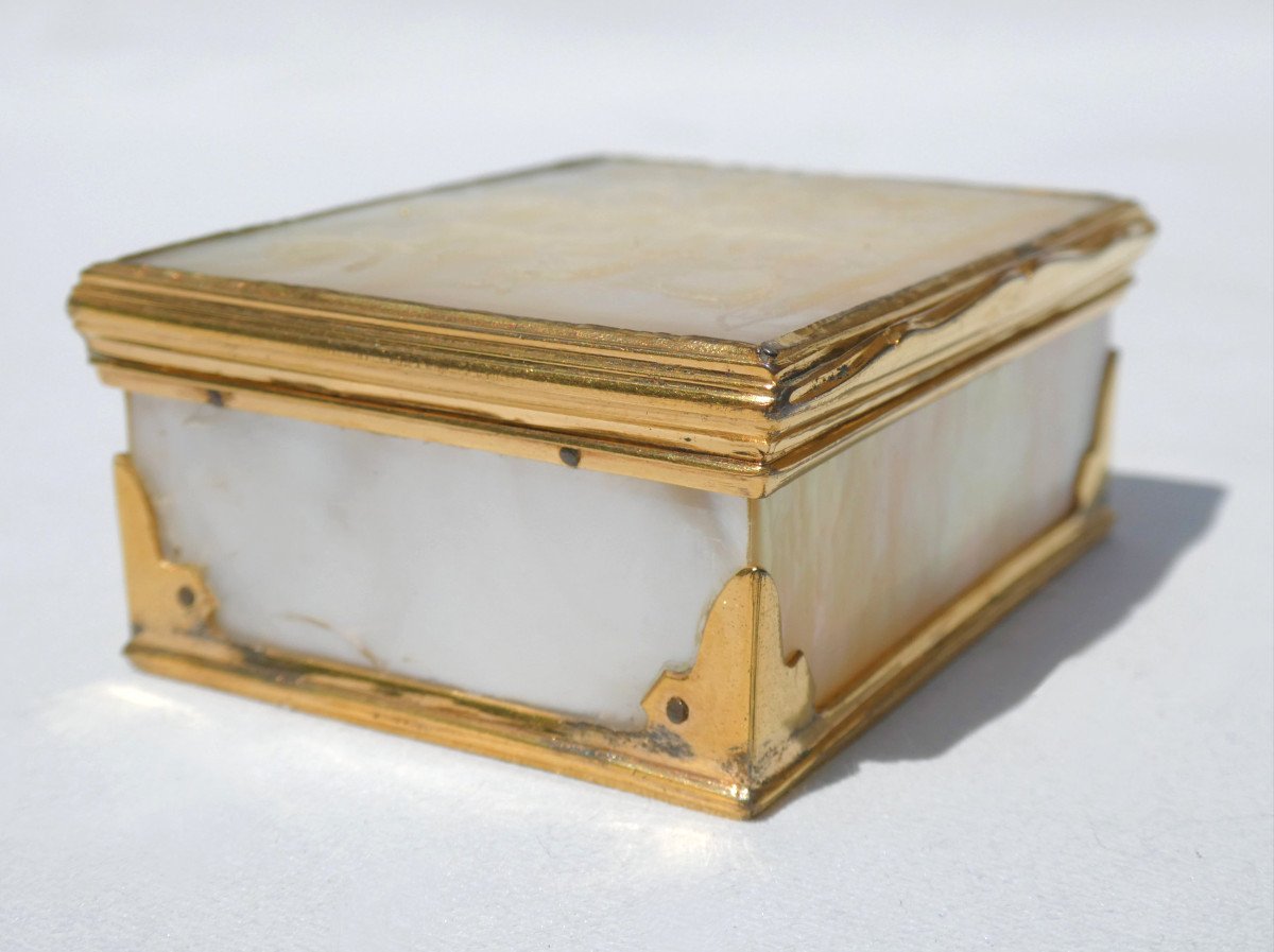 Carved Mother-of-pearl Fly Box / Snuff Box, Louis XVI Period, 18th Century, Butterflies Insects-photo-4