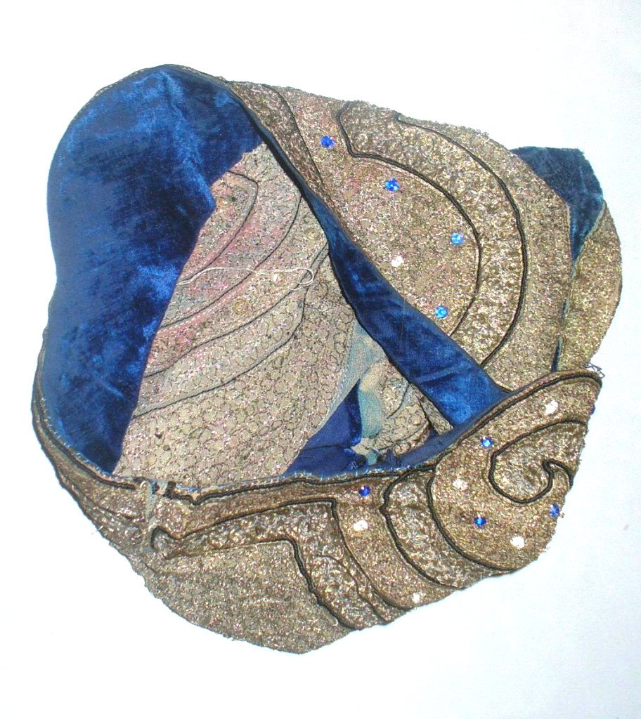 Coiffe De Bal Epoque Art Deco , Broderie De Perles , Bonnet 1920 Charleston ,chapeau De Soirée-photo-4
