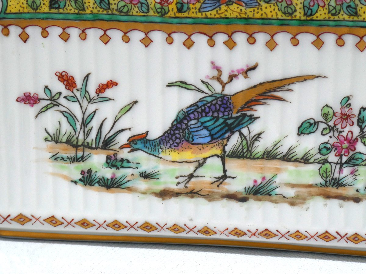 Grand Coffret Boite &agrave; Bijoux En Porcelaine De Samson Style Chine XIXe Compagnie Des Indes-photo-1