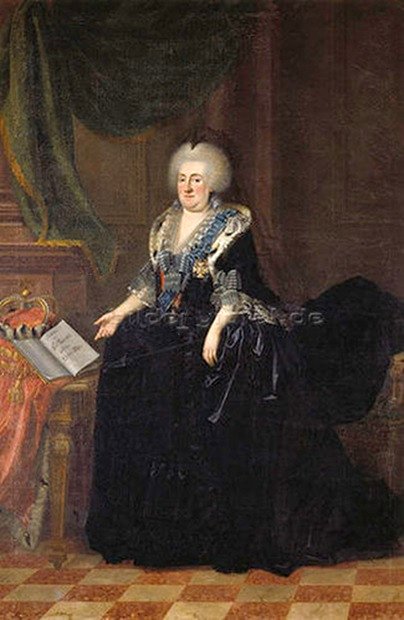 Portrait Royaliste Marie Anne De Saxe Princesse Electrice Baviere époque XVIIIe Huile Sur Toile-photo-3