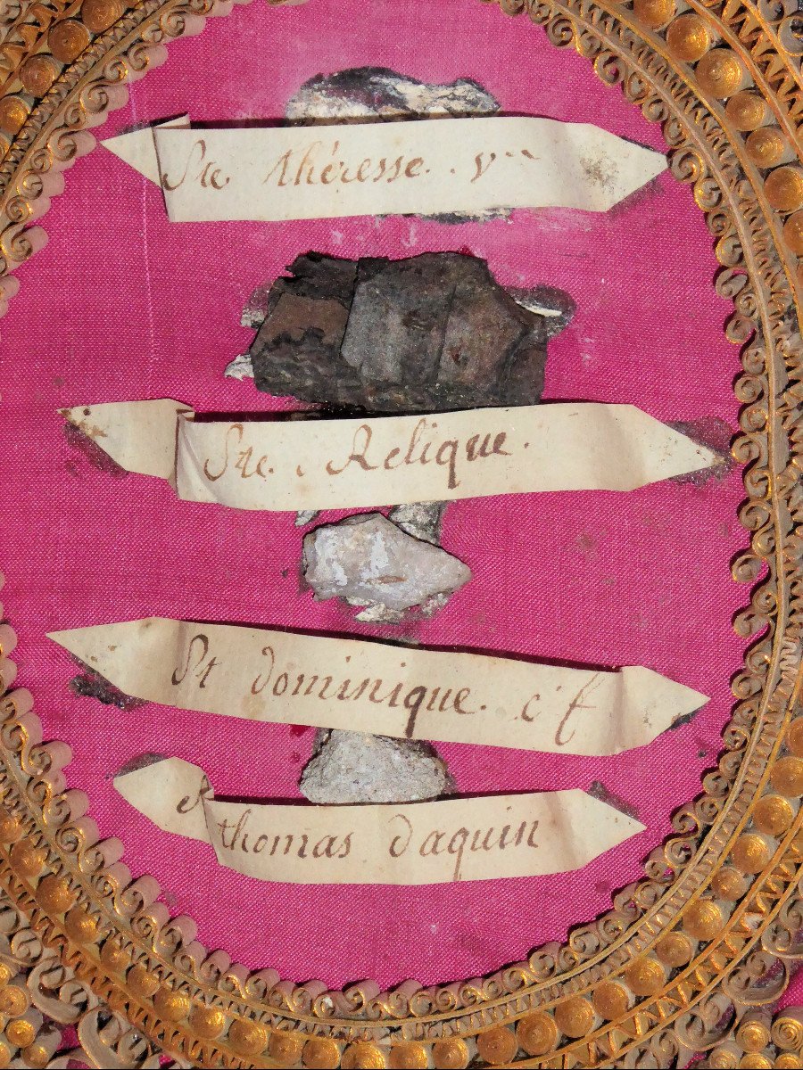 Reliquary Paperolle Relics France XIXth Monstrance Object Devotion Paperolles Curiosity Straw-photo-5