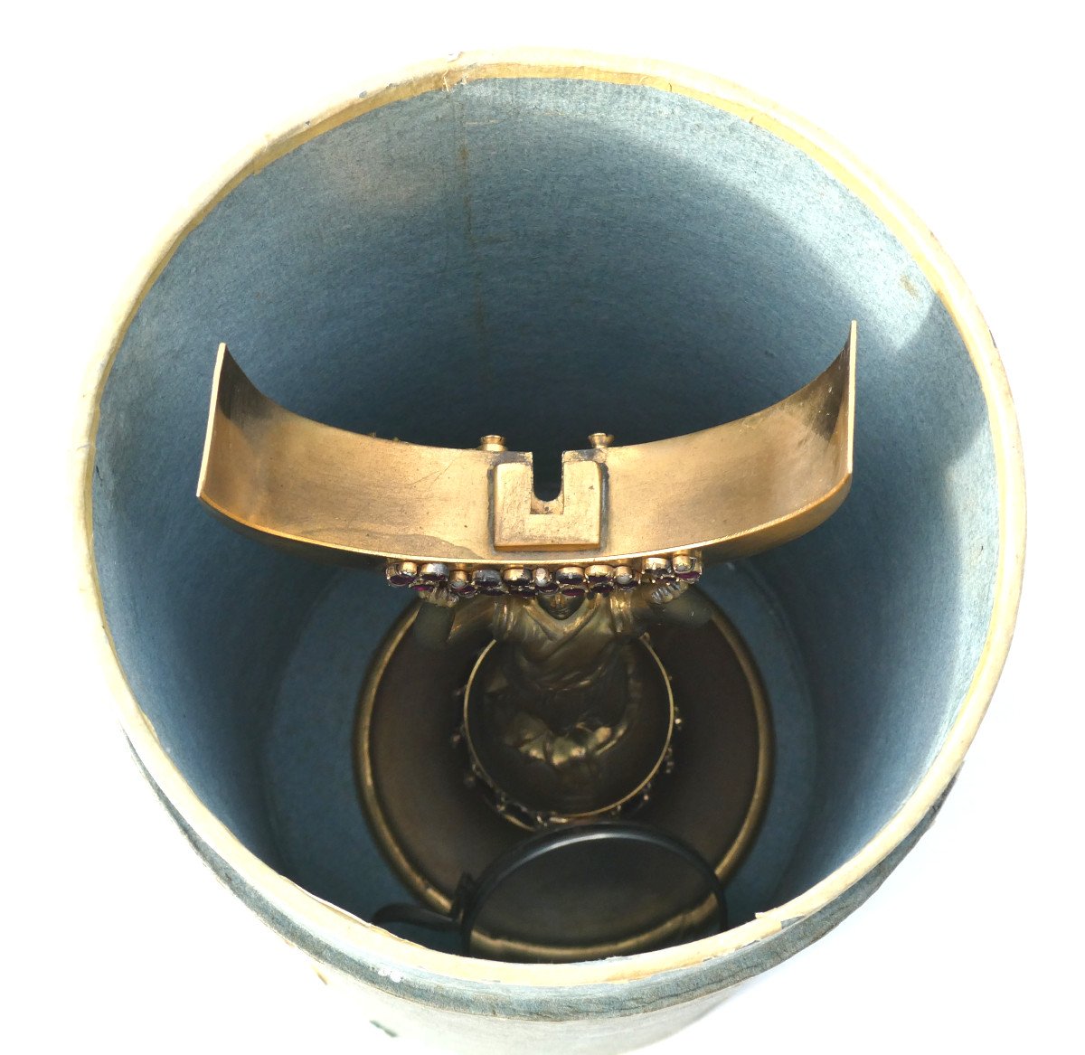 Ostensoir Epoque Napoleon III , Style Gothique , Ange , Strass & Argent XIXe , Reliquaire-photo-8