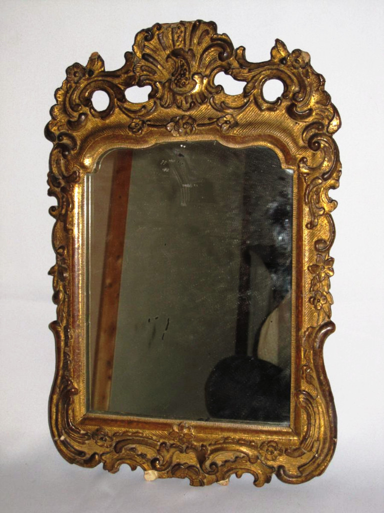 Miroir d'Entre Deux , En Bois Et Stuc Doré , Style Regence XVIIIe Epoque XIXee France