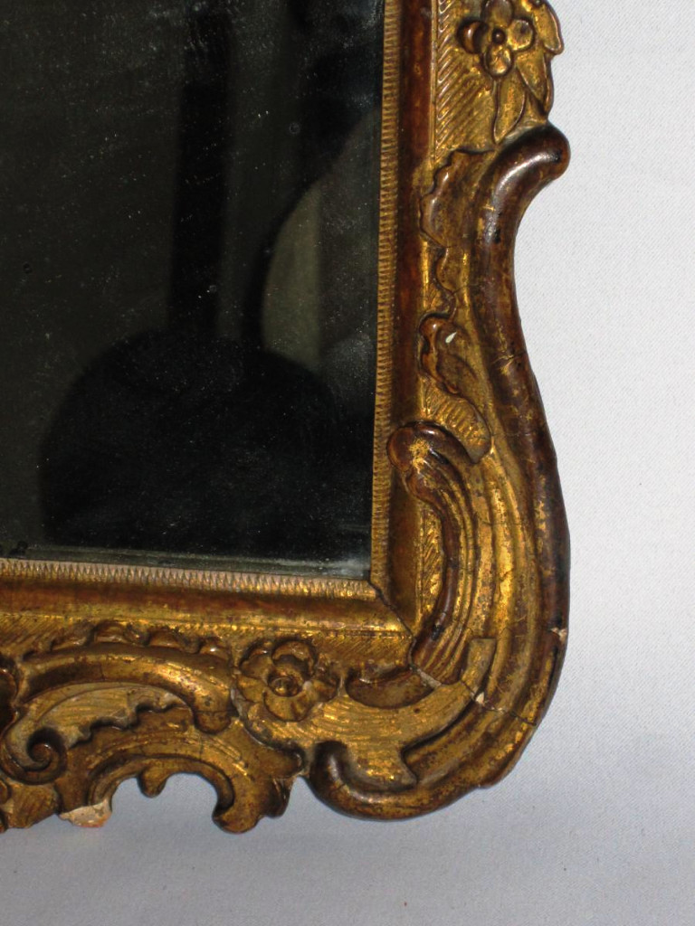 Miroir d'Entre Deux , En Bois Et Stuc Doré , Style Regence XVIIIe Epoque XIXee France-photo-4