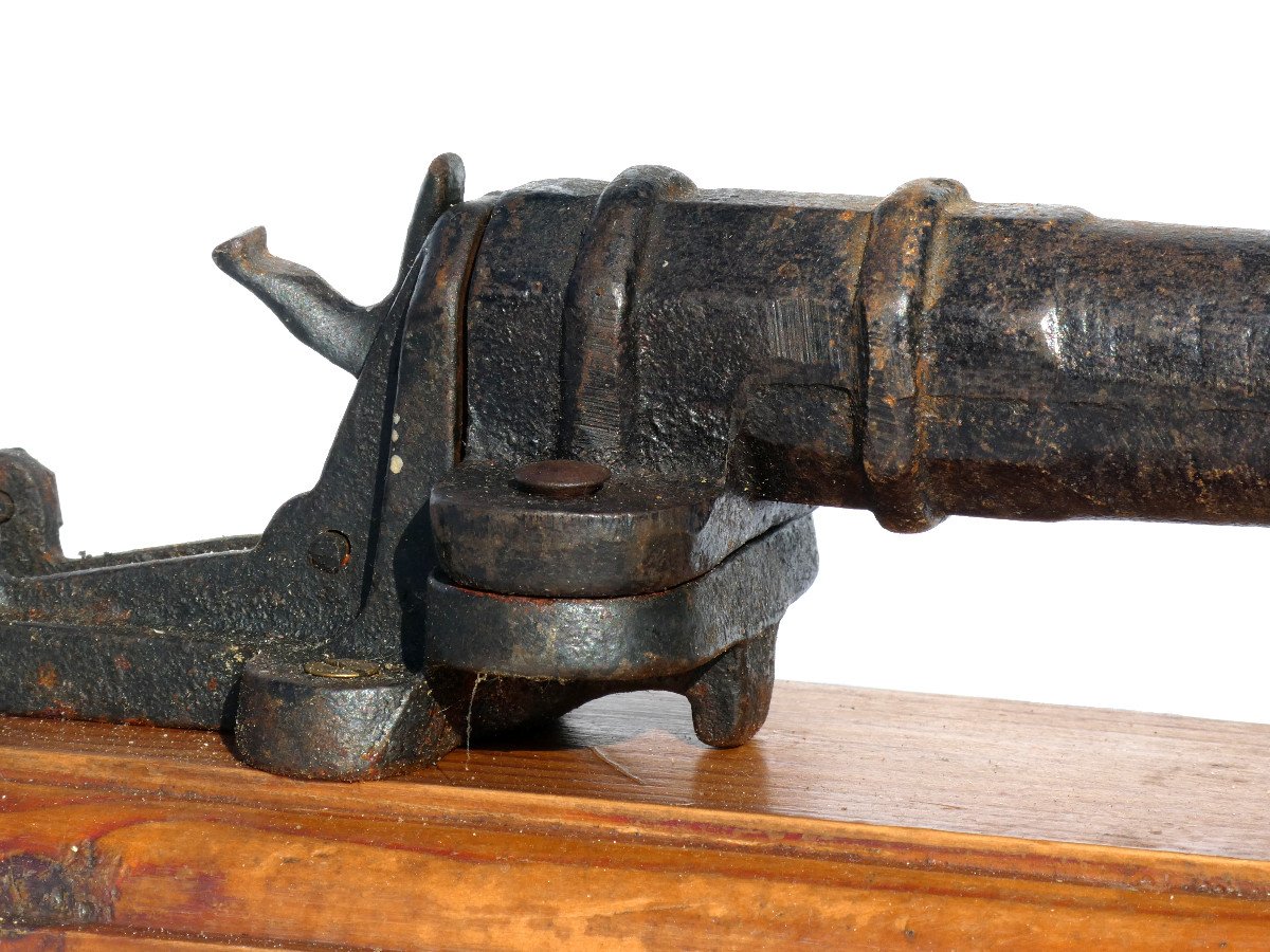 Scarecrow Cannon, 1900s, Manufrance, Hunting, Cast Iron, 19th Century Weapon Alarm-photo-2