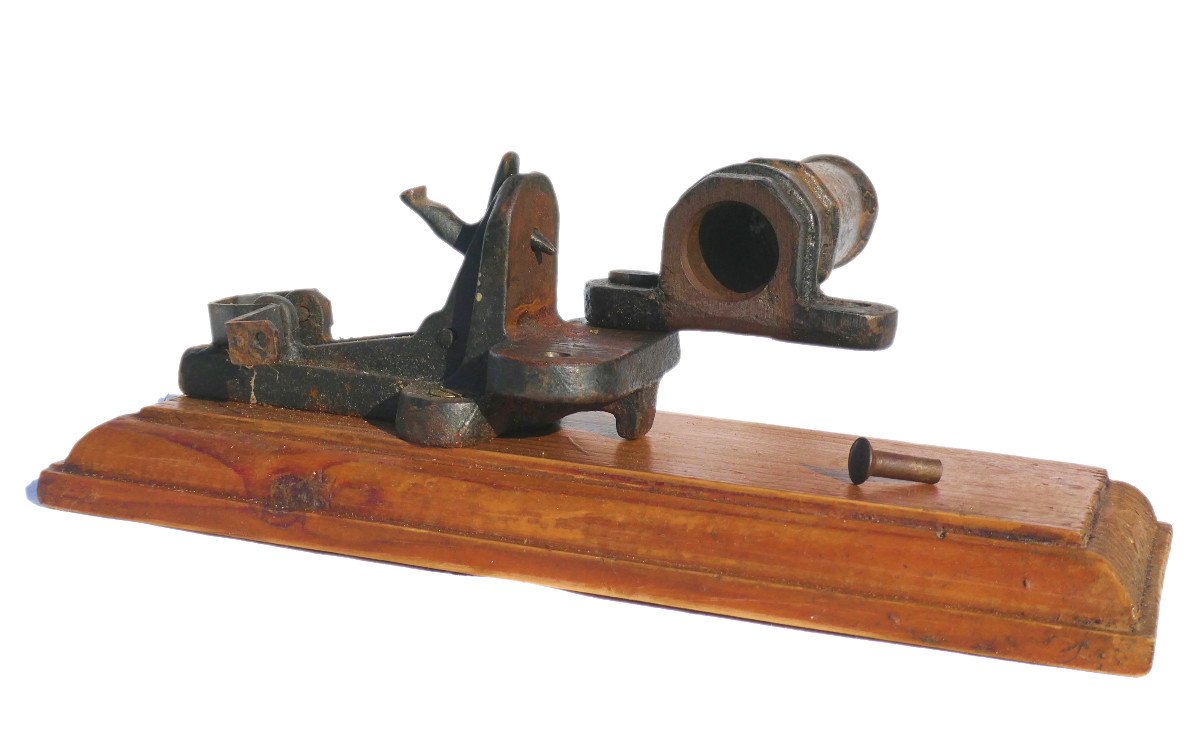 Scarecrow Cannon, 1900s, Manufrance, Hunting, Cast Iron, 19th Century Weapon Alarm-photo-4