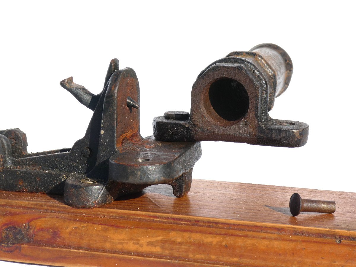 Scarecrow Cannon, 1900s, Manufrance, Hunting, Cast Iron, 19th Century Weapon Alarm-photo-1