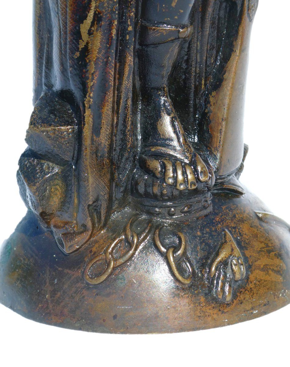 Bronze Sculpture, Armed Marianne, 1870s David d'Angers Style, French Republic, 19th Century-photo-4