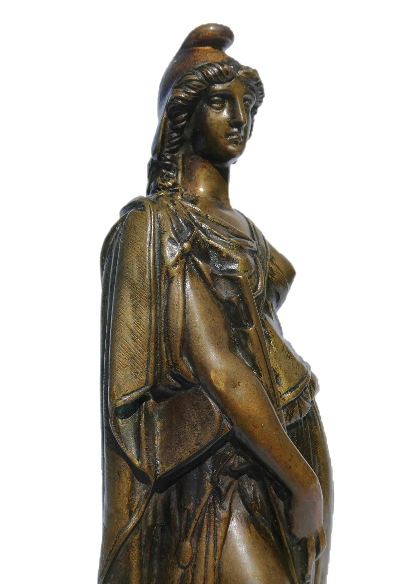 Bronze Sculpture, Armed Marianne, 1870s David d'Angers Style, French Republic, 19th Century-photo-5