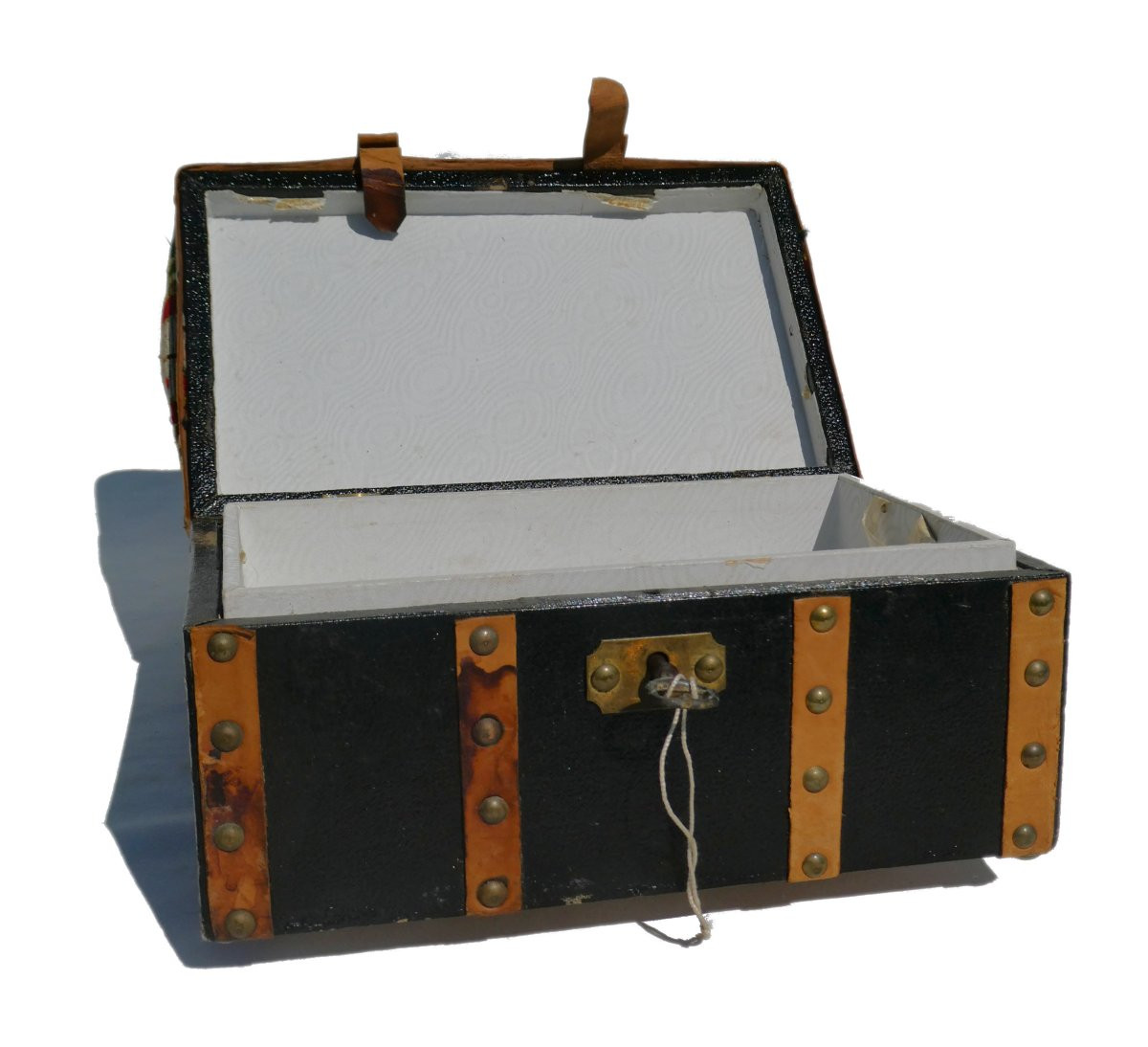 Sac Malle De Voyage En Tapisserie , Epoque Napoléon III , Poupée Jumeau / Huret XIXe , 1875-photo-3