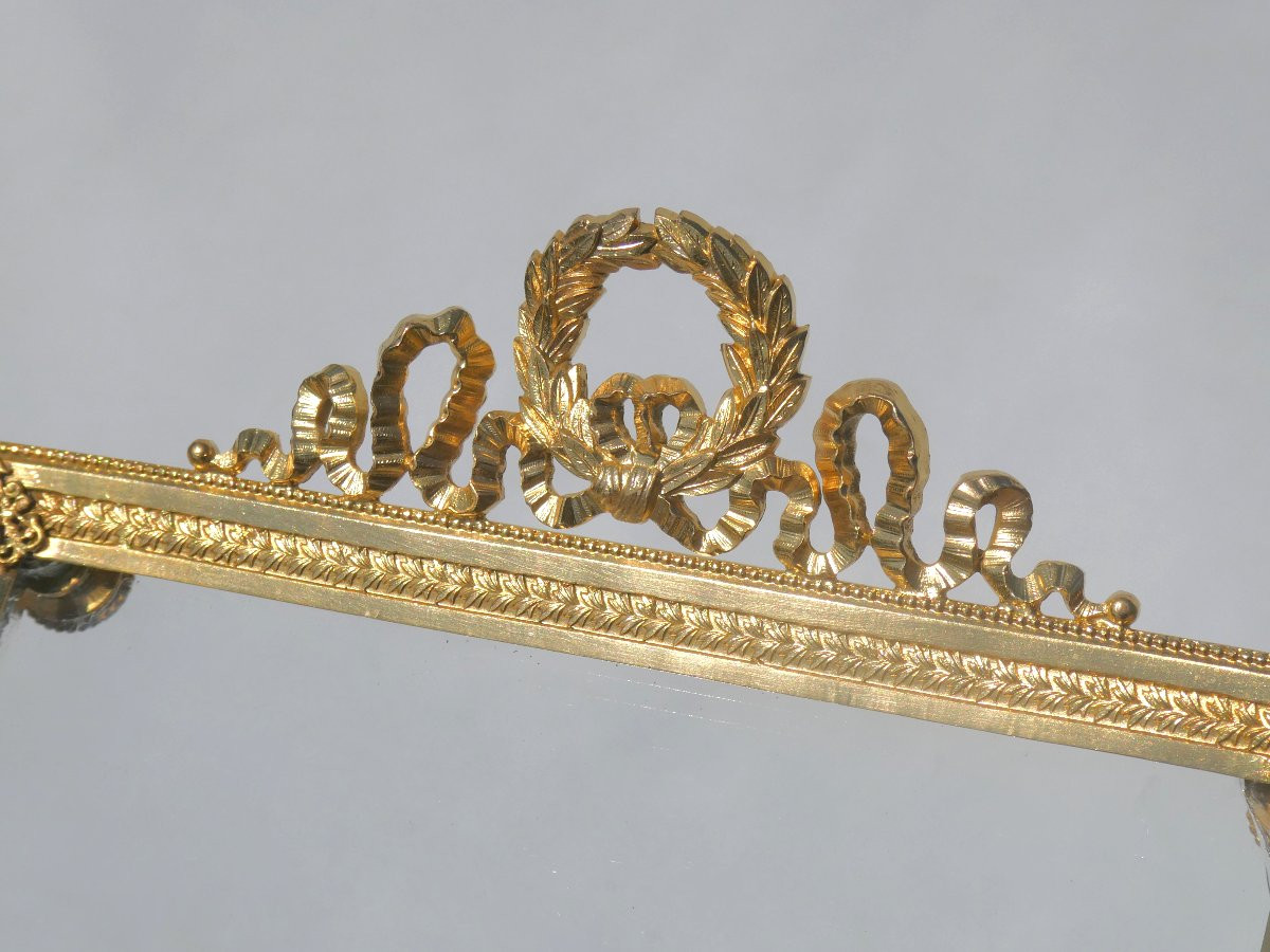 Napoleon III Period Tray, Glass & Gilt Bronze, Empire Style, Napoleon III, Card Holder -photo-3